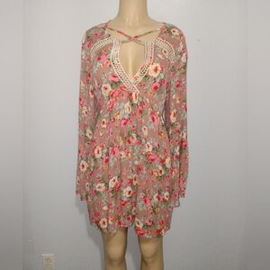 UMGEE FLORAL TUNIC/ DRESS SZ LG